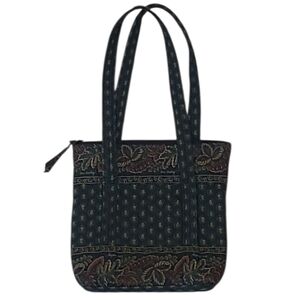 Vera Bradley Villager Quilted Shoulder Bag Cloth Handbag Floral Print Purse
